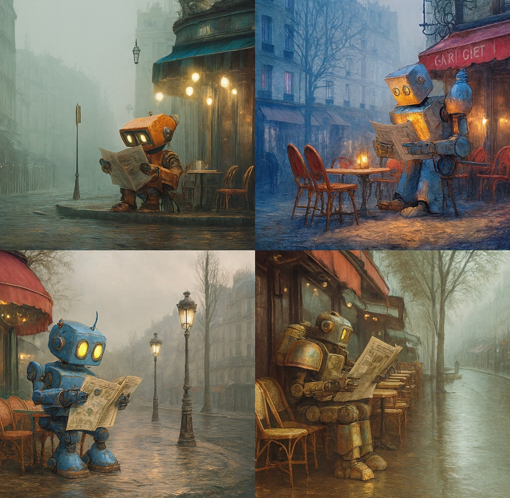 Основной этап Midjourney: создание изображения. Ввод команды /imagine, составление запроса на английском и применение функций Upscale/Variations.